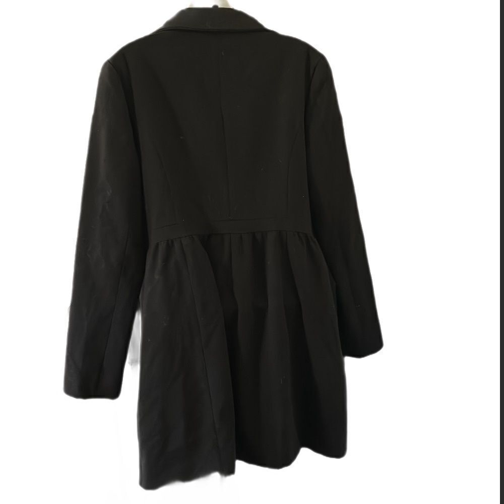 bebe Black Tailored Coat Jacket Button Front Line… - image 3